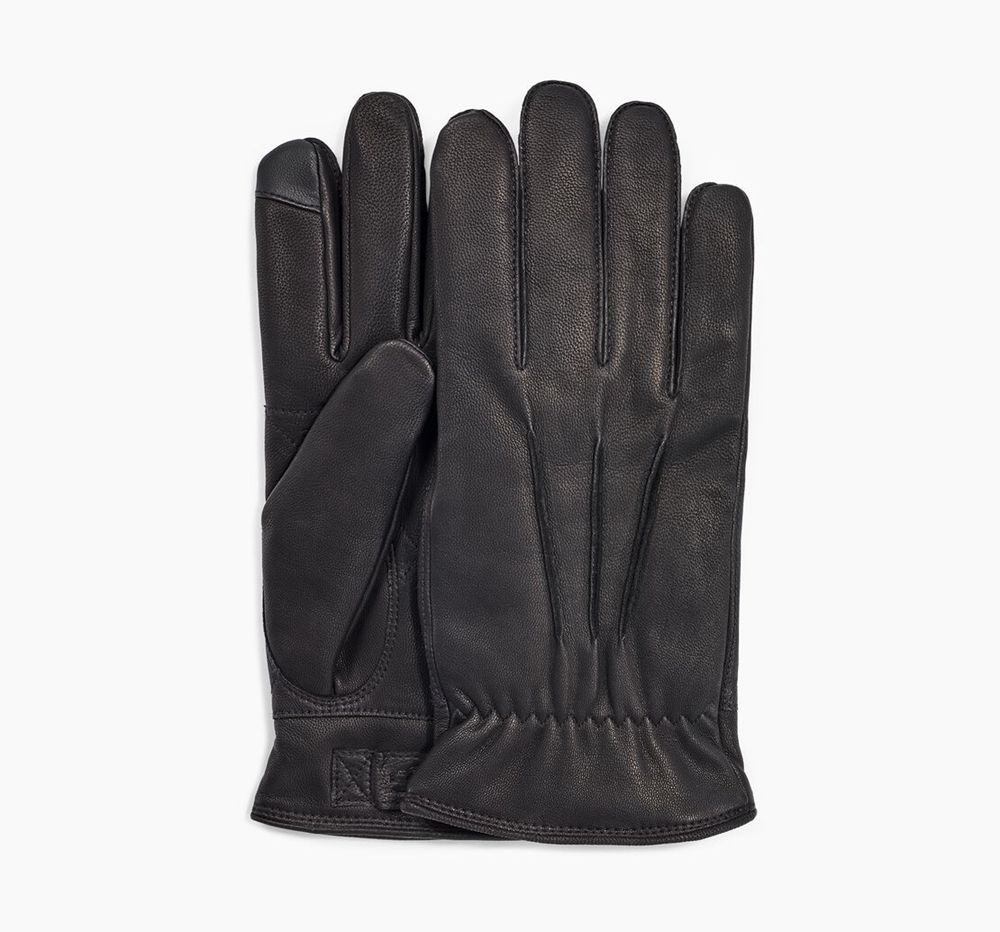 Ugg Gloves Canada - Ugg Men's 3 Point Leather Black